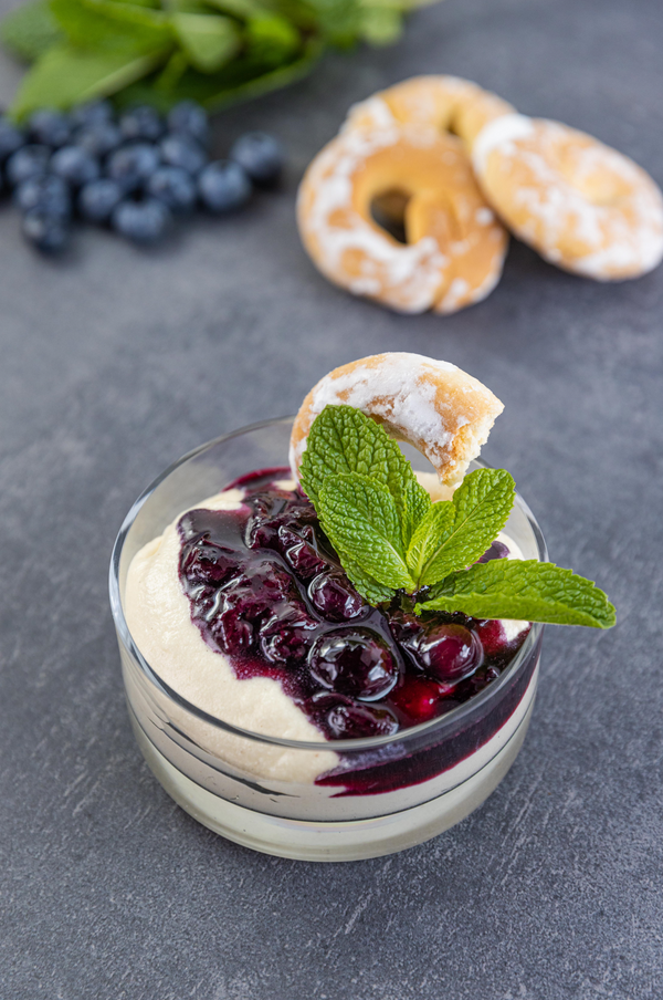 Vanilla and White Chocolate Mousse with Blueberry Compote - Heilala ...